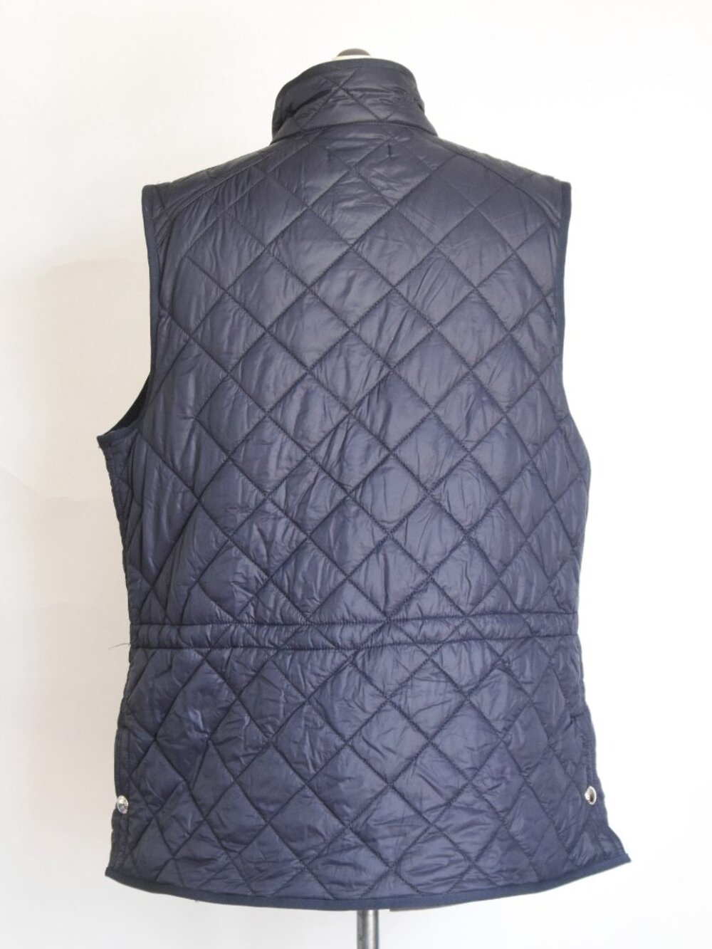 Lauren Ralph Lauren Quilted Utility Vest Navy Blue Snap Pockets Women's XL - Picture 4 of 6